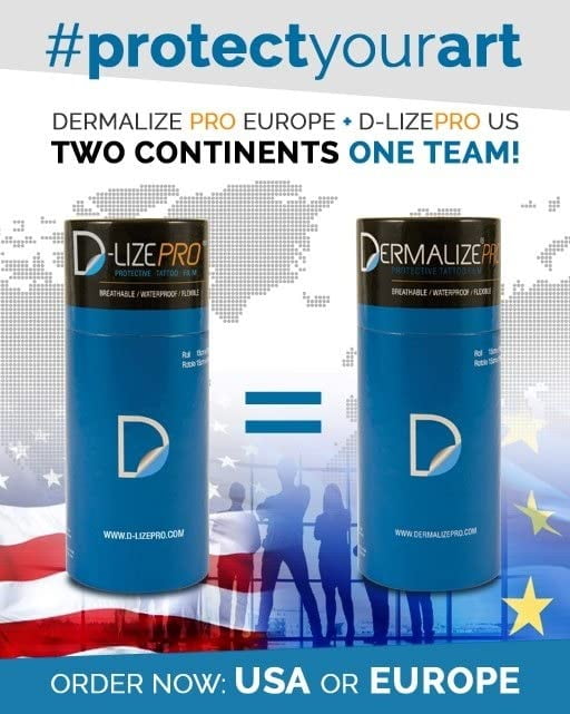 D-Lize Pro Tattoo Aftercare Bandage from the makers of Dermalize Italy